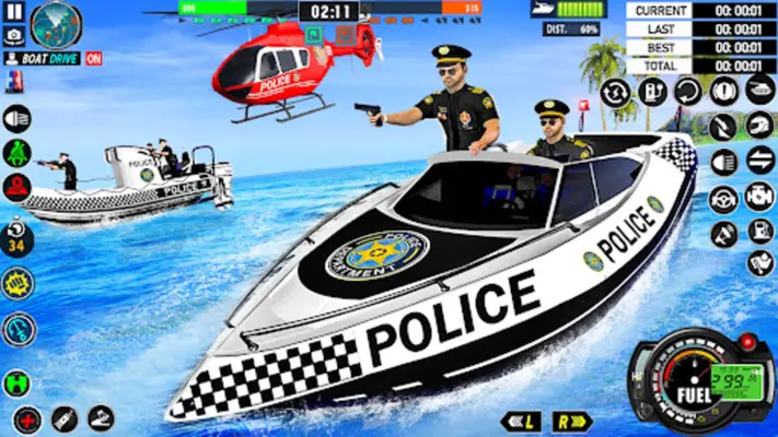 Police Boat Chase Crime Games android App screenshot 3