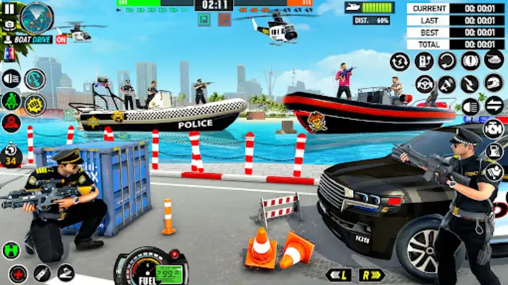 Police Boat Chase Crime Games android App screenshot 5