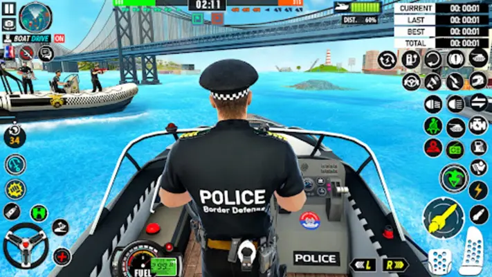 Police Boat Chase Crime Games android App screenshot 6